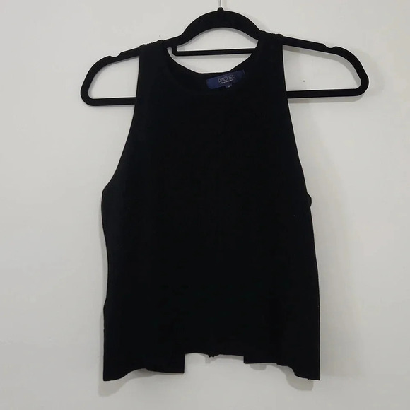 RACHEL Rachel Roy Tops - Rachel Roy Black Ribbed Knit Tank Top Black M Medium